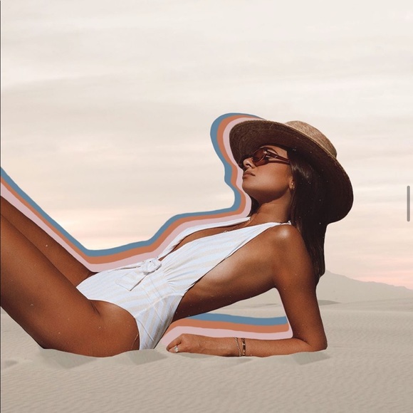 WeWoreWhat Brooklyn Bow Tie One-piece Swimsuit - Picture 11 of 12